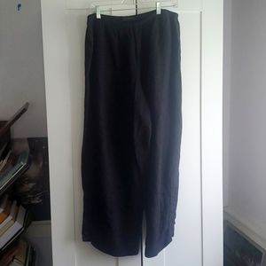 Cut Loose Pants 100% Linen Pull On Elastic Waist Wide Leg XL